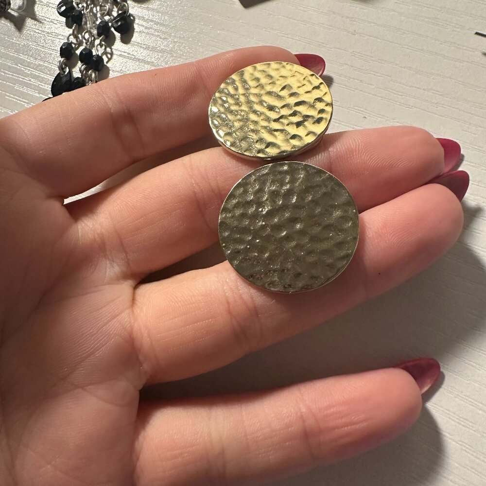 Clip on gold earrings
